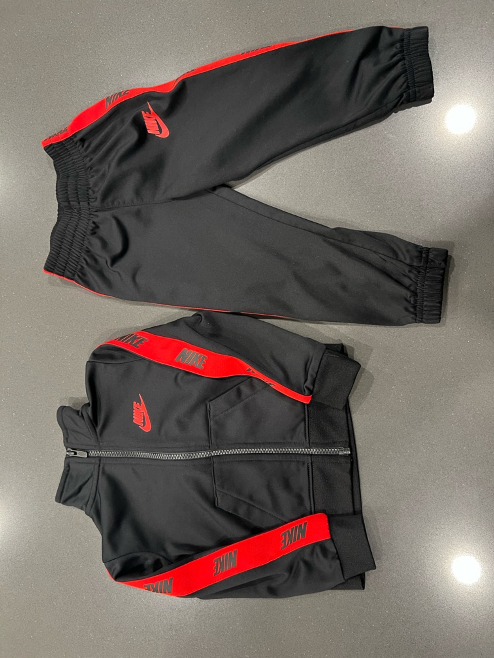 Nike Black Kids' Zip Hoodie with White Logo